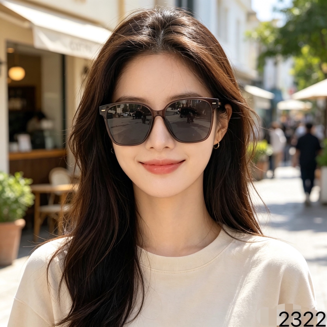 Chane*2026新款复古方框墨镜女网红款ins大脸圆脸显瘦街拍百搭太阳眼镜