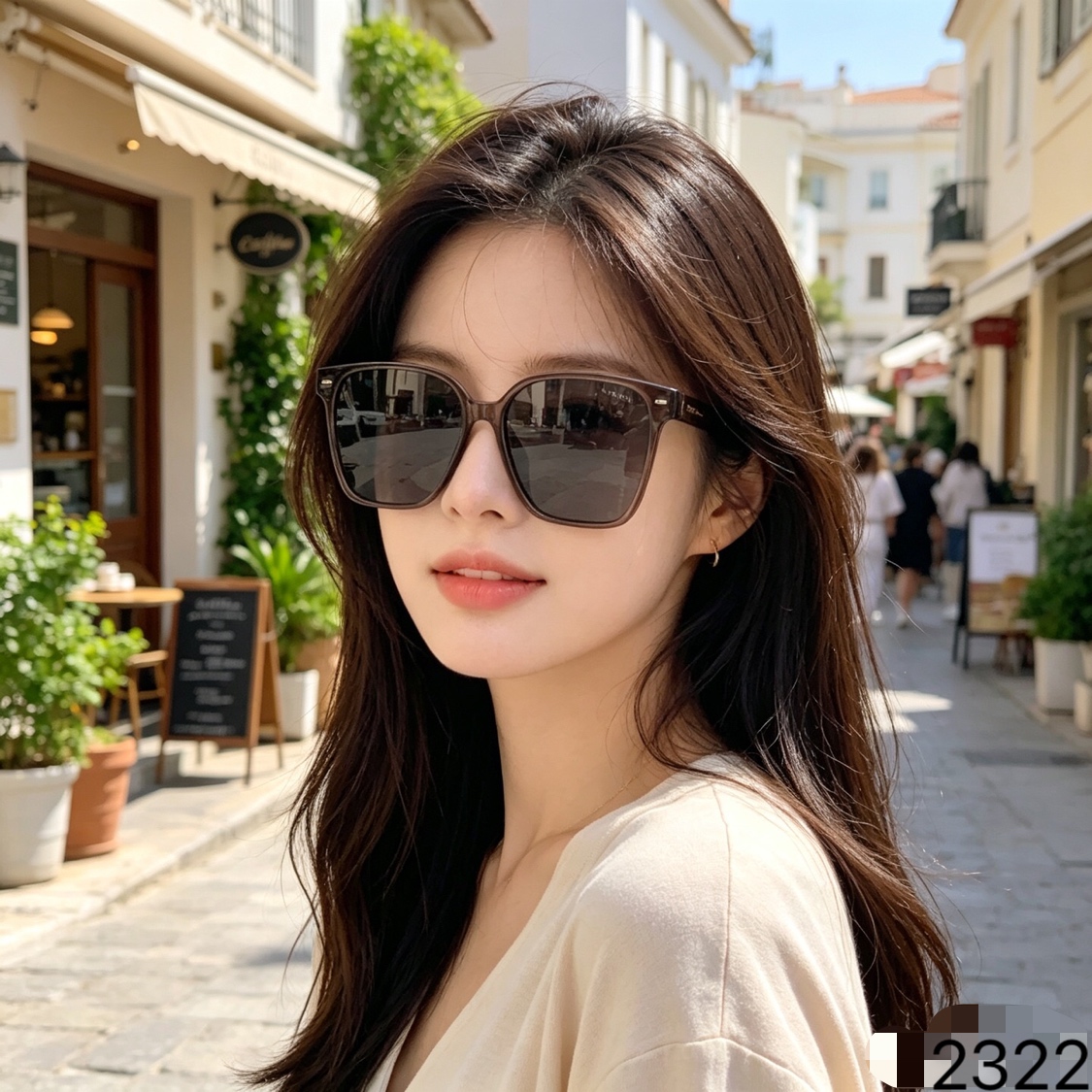 Chane*2026新款复古方框墨镜女网红款ins大脸圆脸显瘦街拍百搭太阳眼镜