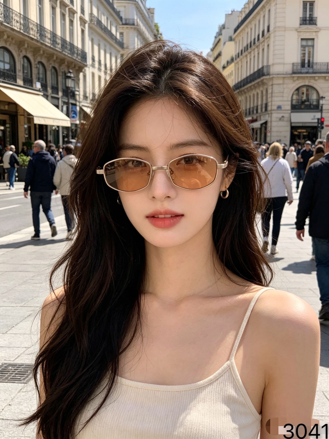 欧美ins网红时尚金属多边墨镜女高级感小框个性镜腿街拍太阳镜潮