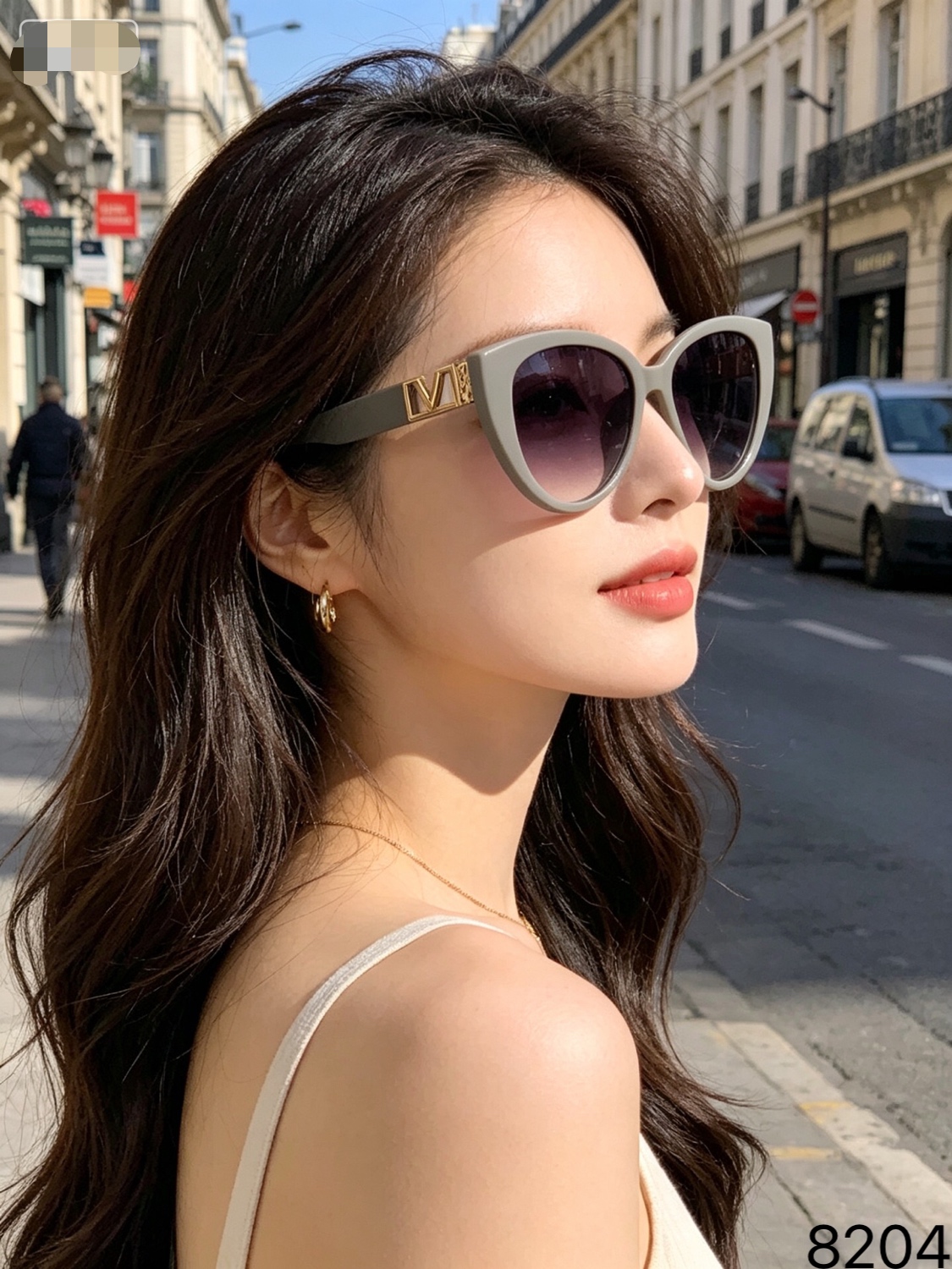 新版潮酷墨镜女高级感圆脸显脸小夏季旅游街拍防晒太阳镜