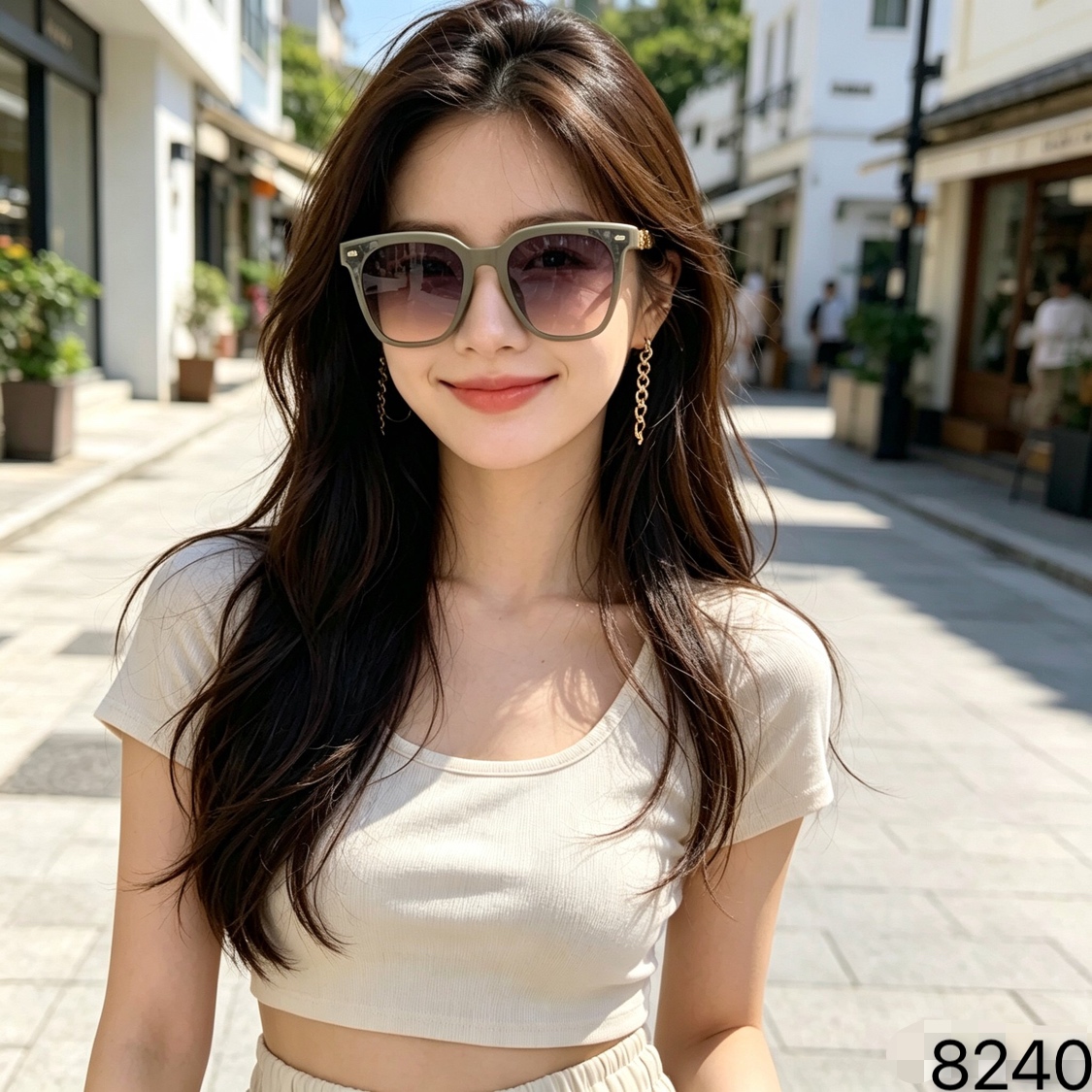Louis vuitto*新款墨镜女高级感ins网红款防晒太阳镜圆脸显瘦眼镜潮流