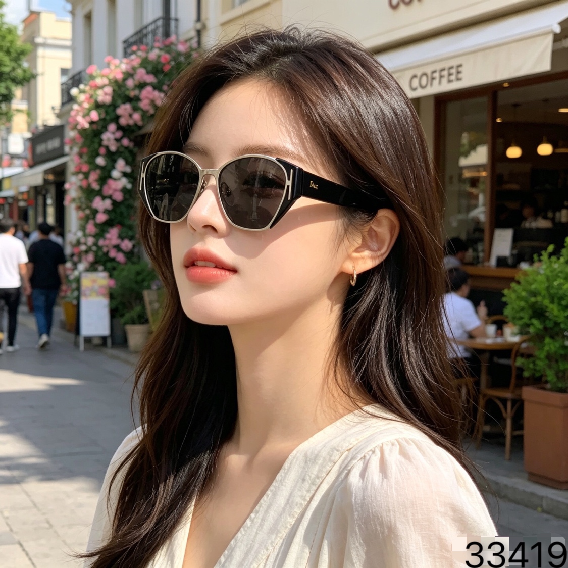 Dio*欧美多边形高级感网红同款墨镜女方形辣妹老钱风太阳眼镜2026新款
