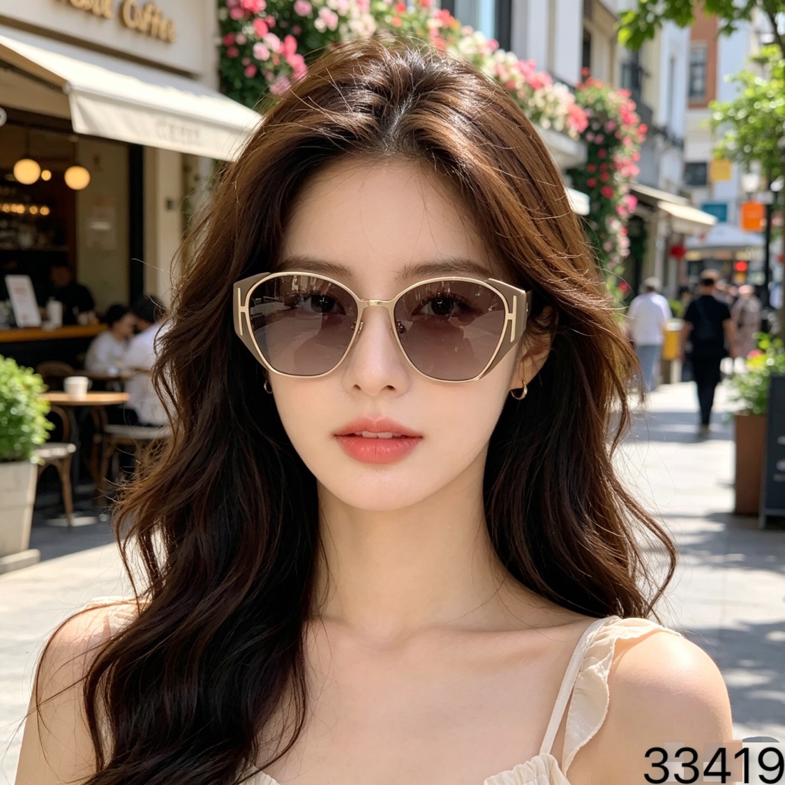 Dio*欧美多边形高级感网红同款墨镜女方形辣妹老钱风太阳眼镜2026新款