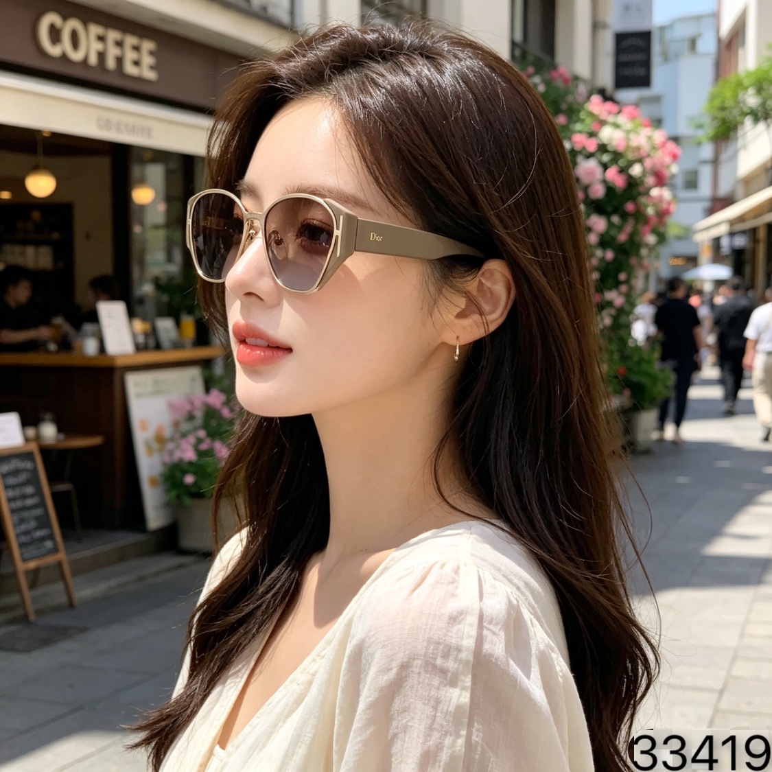 Dio*欧美多边形高级感网红同款墨镜女方形辣妹老钱风太阳眼镜2026新款