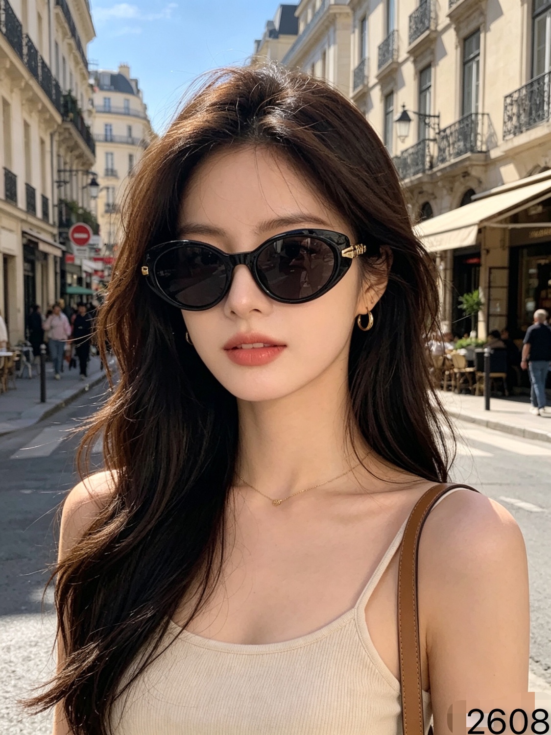 LOUISVUITTO*马丁同款猫眼墨镜男女高级感小脸显瘦防紫外线个性太阳眼镜