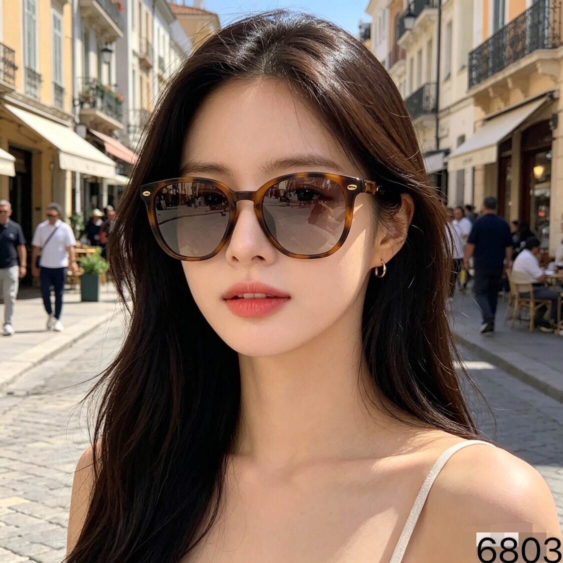 Gucc*2026新款时尚百搭高级感墨镜女高清防紫外线太阳镜男