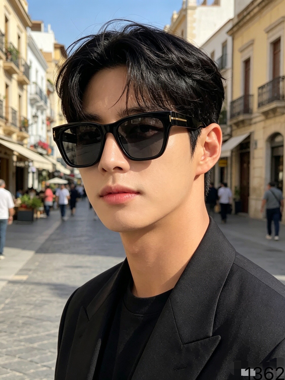 NO:951763,Tom For* new square simple street style handsome black sunglasses fashion holiday temperament sunglasses sun protection small face men and women glasses sunglasses sunglasses, glasses, tom ford19860909Tom For*新款方形简约街拍帅气黑色墨镜时尚度假气质太阳眼镜防晒小脸男女眼镜墨镜太阳镜,眼镜,tom ford,glasses