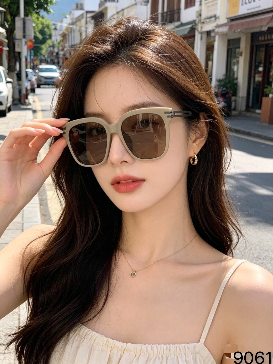 Dio*新款方形简约街拍帅气墨镜时尚度假气质太阳眼镜防晒小脸男女