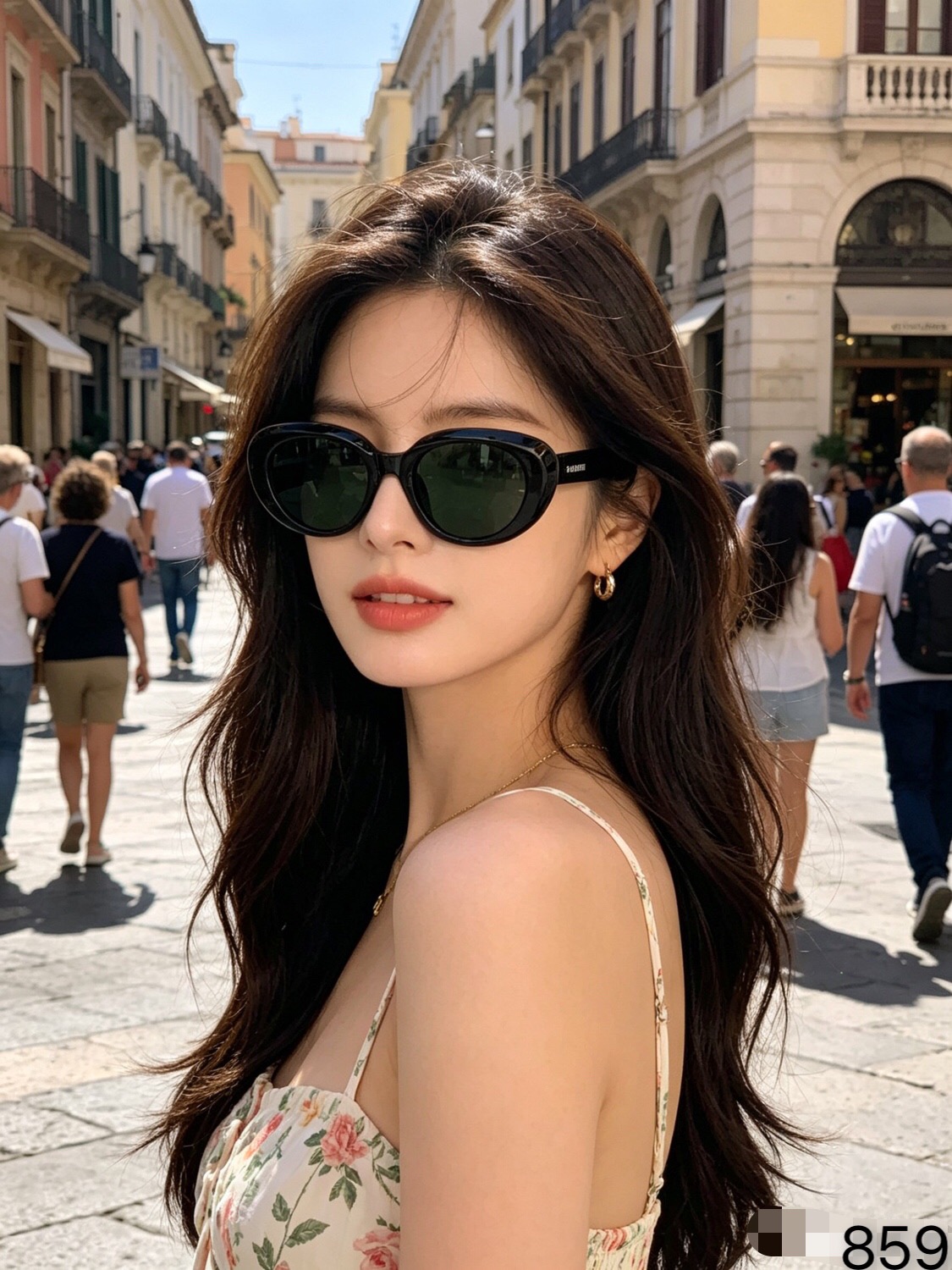 Ysl欧美潮流椭圆墨镜明星同款ins海边度假时尚炫酷蹦迪太阳镜