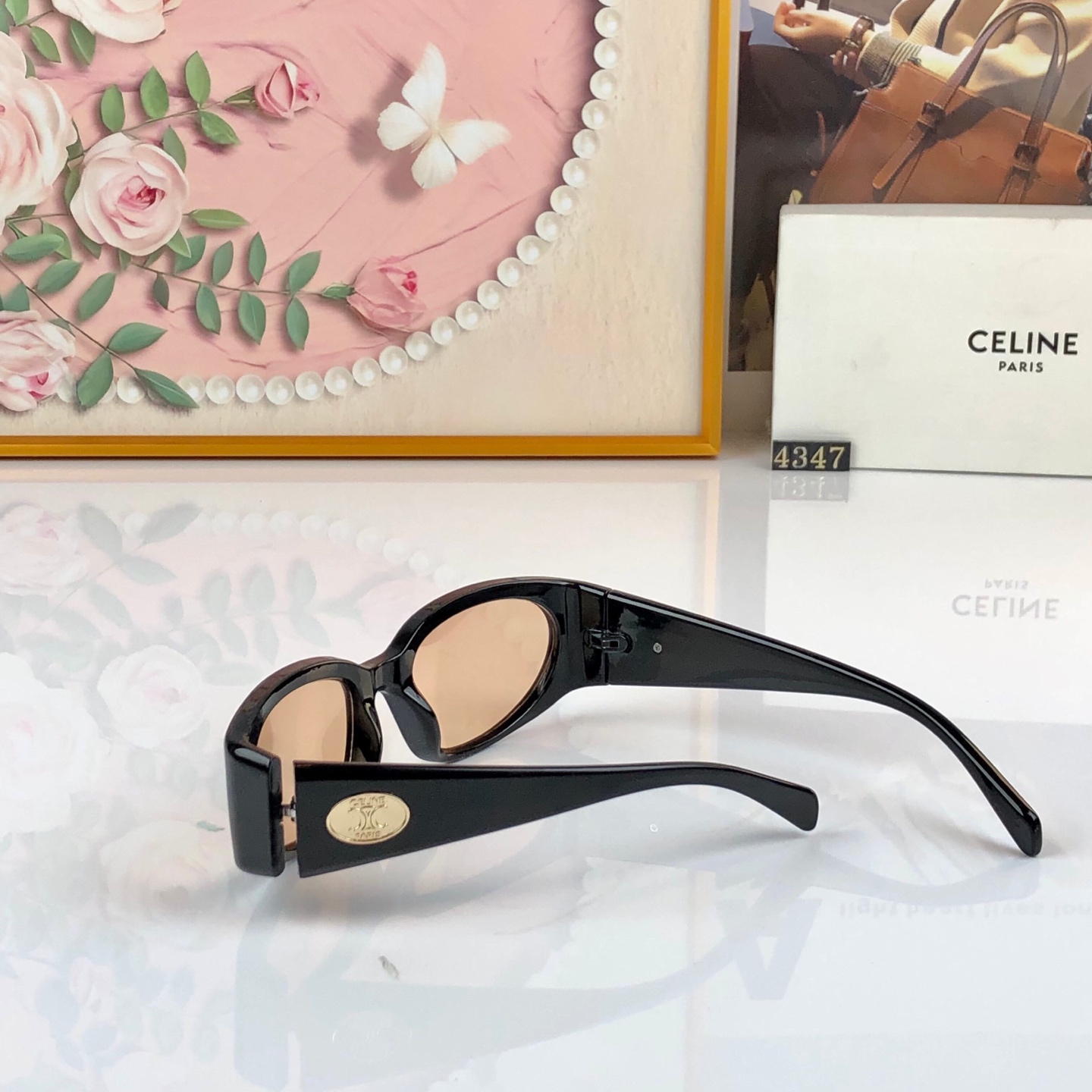 Celin*韩版复古方形墨镜女夏季旅行遮阳网红甜辣显脸小高级感太阳镜