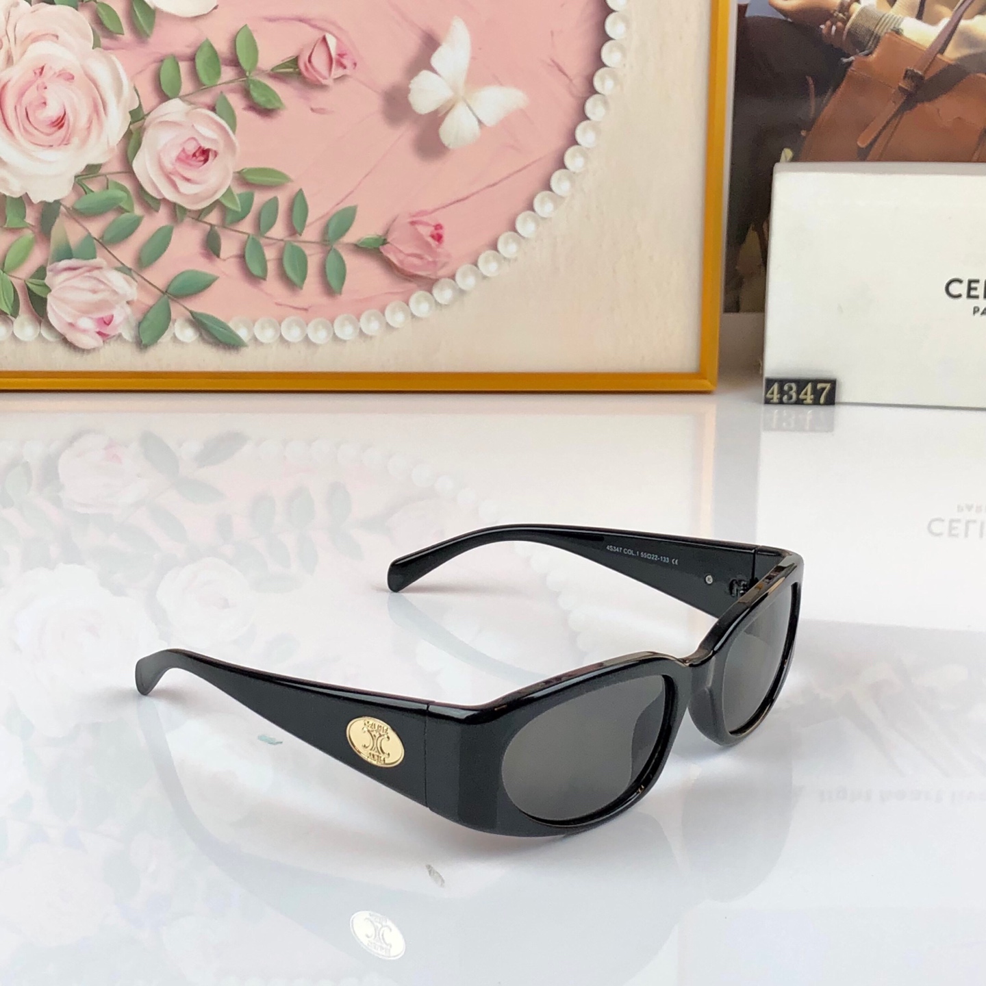 Celin*韩版复古方形墨镜女夏季旅行遮阳网红甜辣显脸小高级感太阳镜