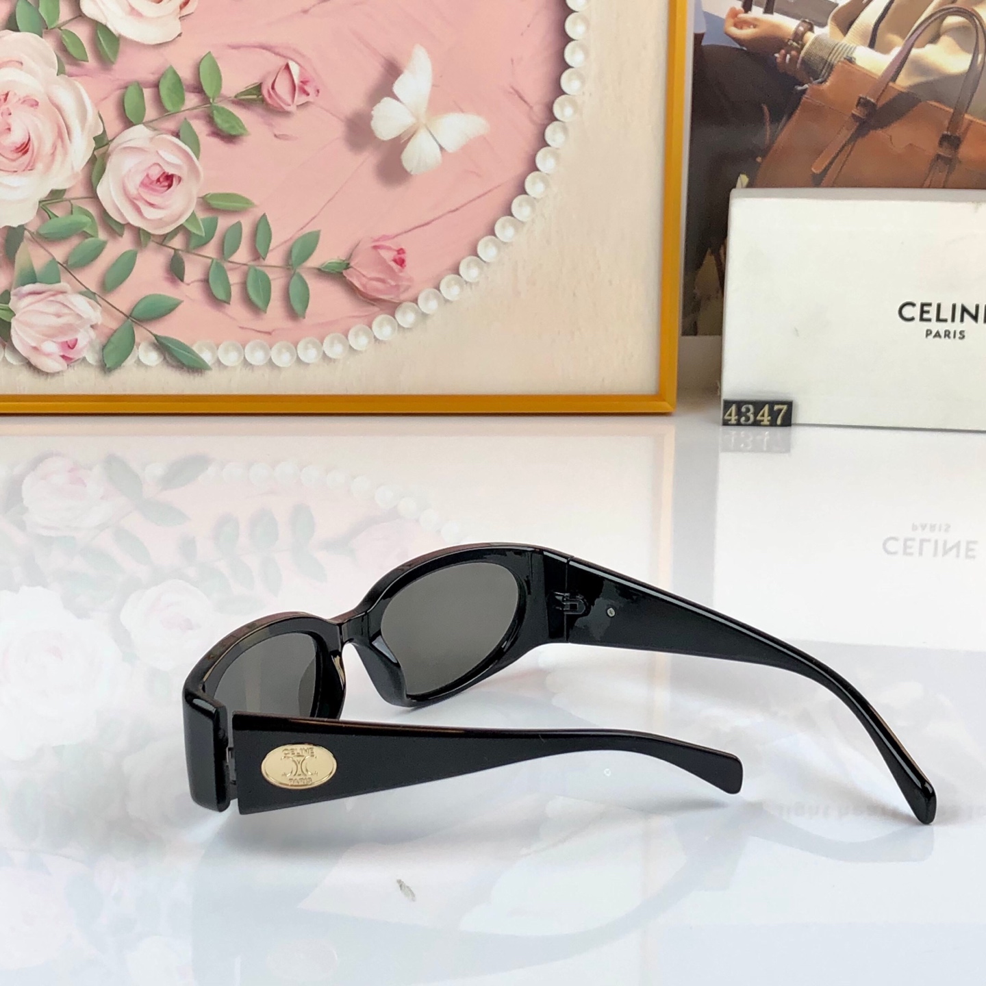 Celin*韩版复古方形墨镜女夏季旅行遮阳网红甜辣显脸小高级感太阳镜