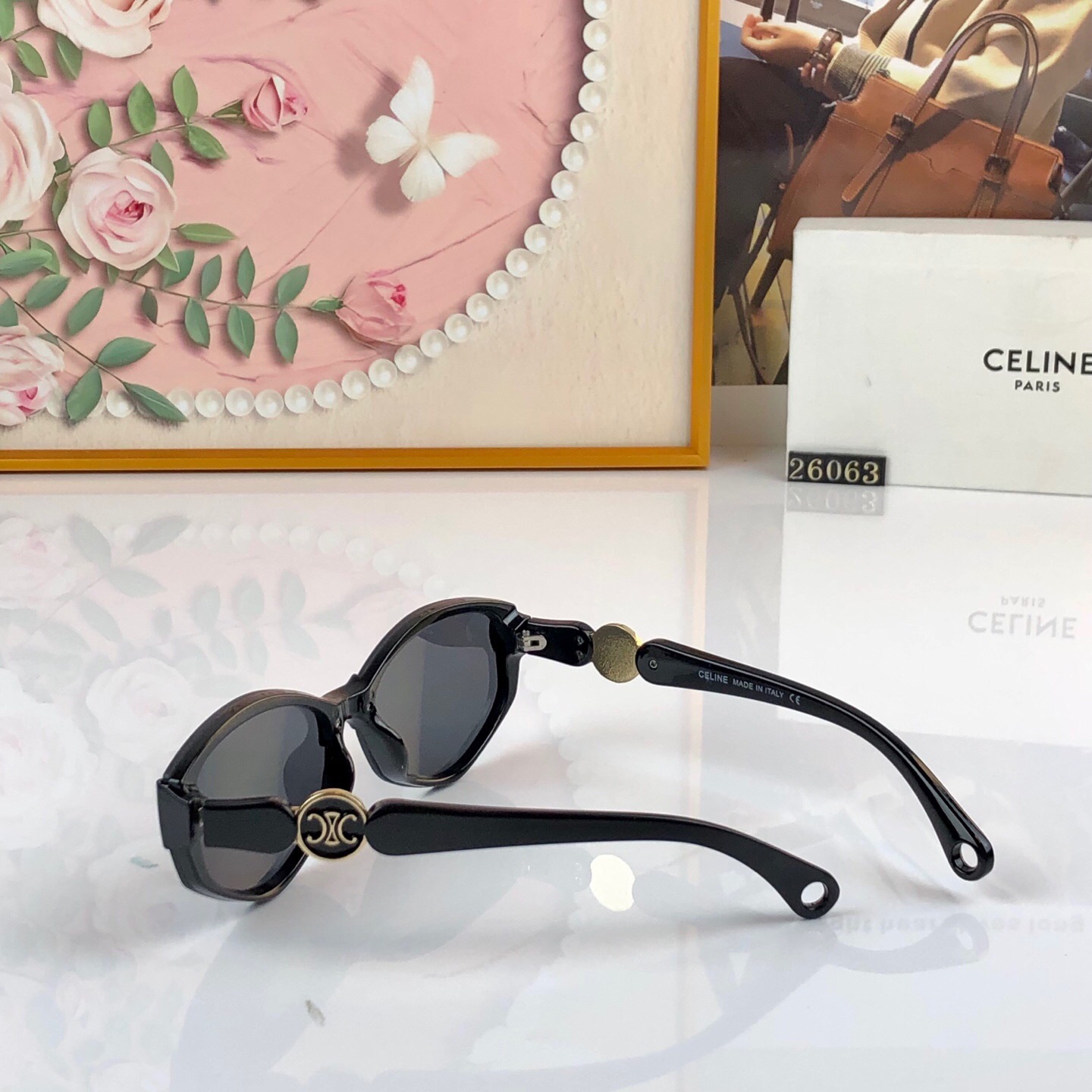 Celin*韩版复古方形墨镜女夏季旅行遮阳网红甜辣显脸小高级感太阳镜