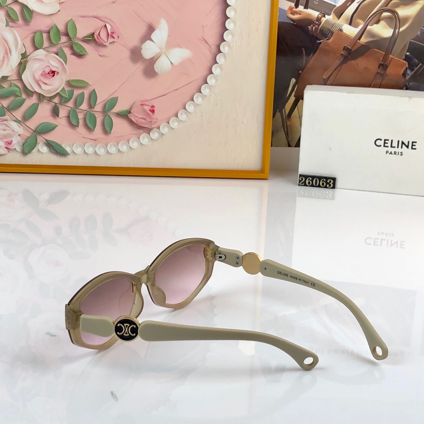Celin*韩版复古方形墨镜女夏季旅行遮阳网红甜辣显脸小高级感太阳镜