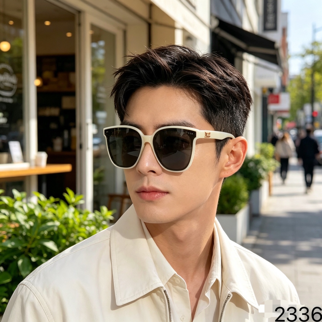Chane*韩版复古方形大框夏季墨镜女潮海边度假防紫外线高级感太阳镜男