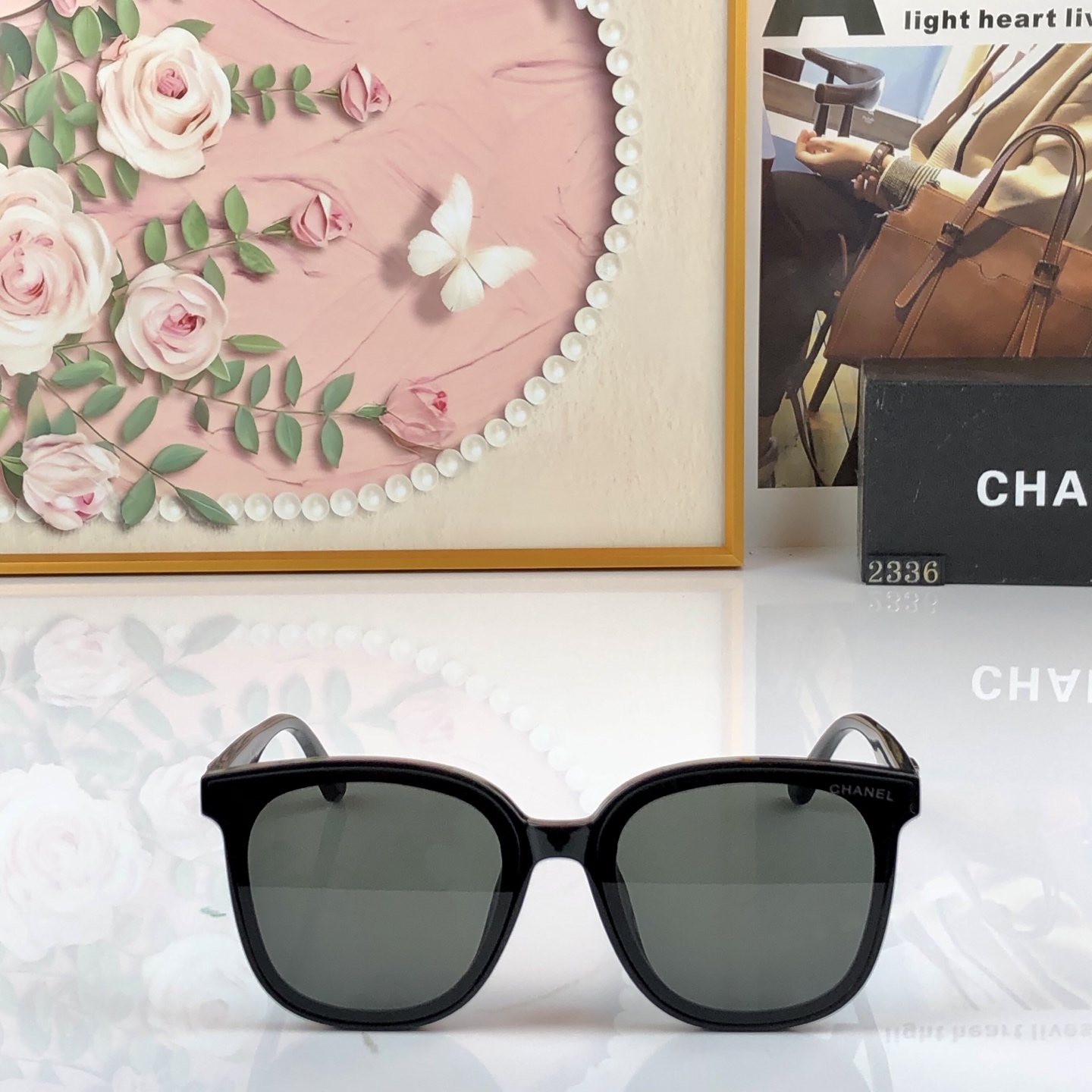 Chane*韩版复古方形大框夏季墨镜女潮海边度假防紫外线高级感太阳镜男