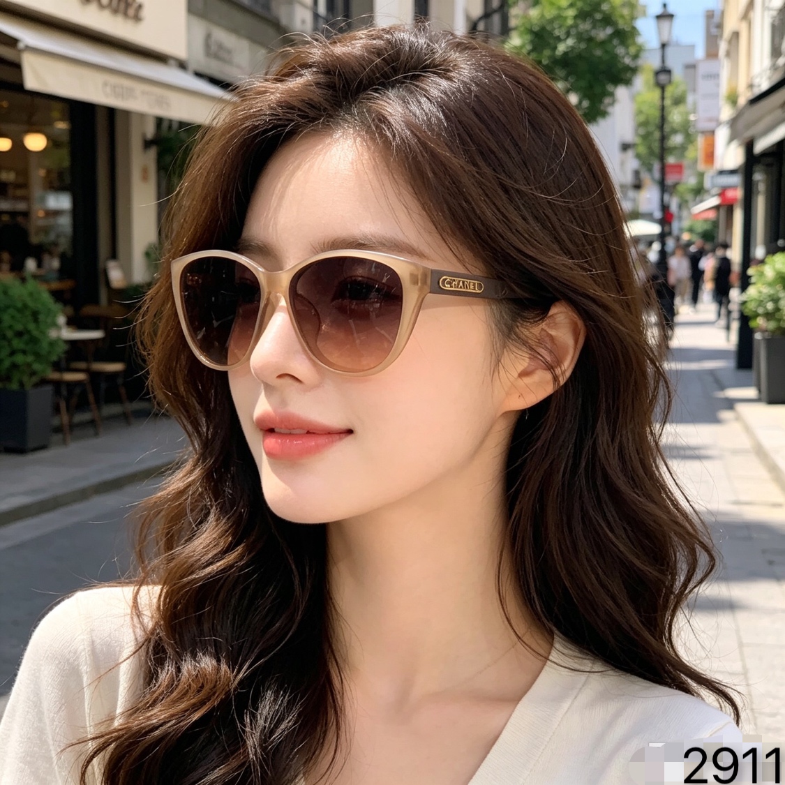 Chane*潮流时髦高级感复古猫眼修颜出片百搭显脸小遮阳墨镜防紫外线 Chane*潮流时髦高级感复古猫眼修颜出片百搭显脸小遮阳墨镜防紫外线