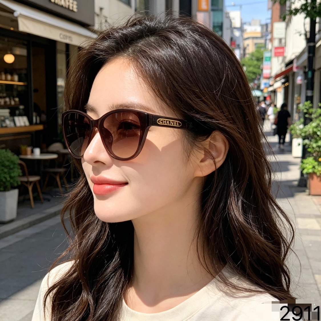 Chane*潮流时髦高级感复古猫眼修颜出片百搭显脸小遮阳墨镜防紫外线 Chane*潮流时髦高级感复古猫眼修颜出片百搭显脸小遮阳墨镜防紫外线