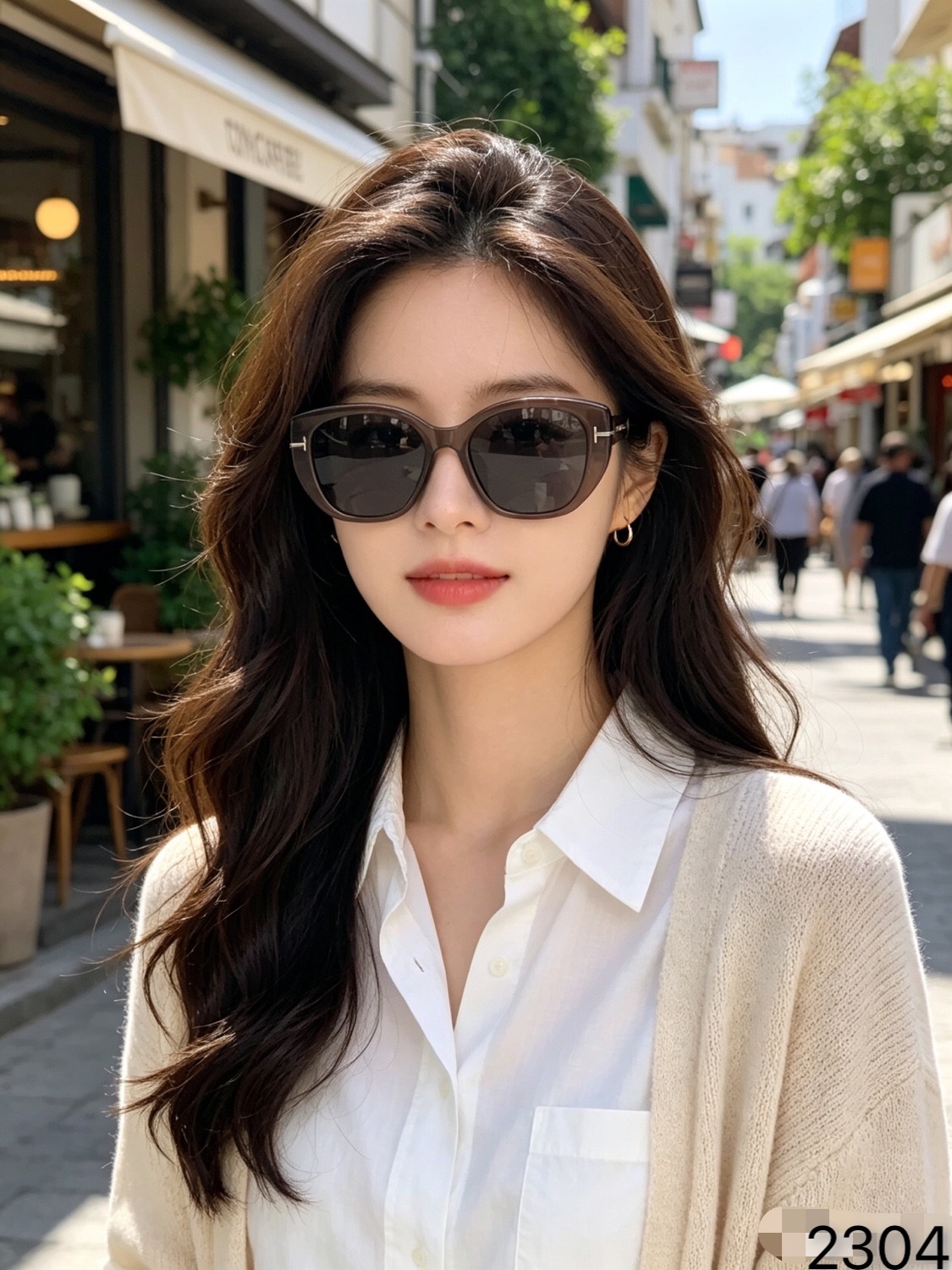 Tomfor*26年新款娜扎同款时尚气质猫眼偏光太阳镜男女欧美风防紫外线墨镜