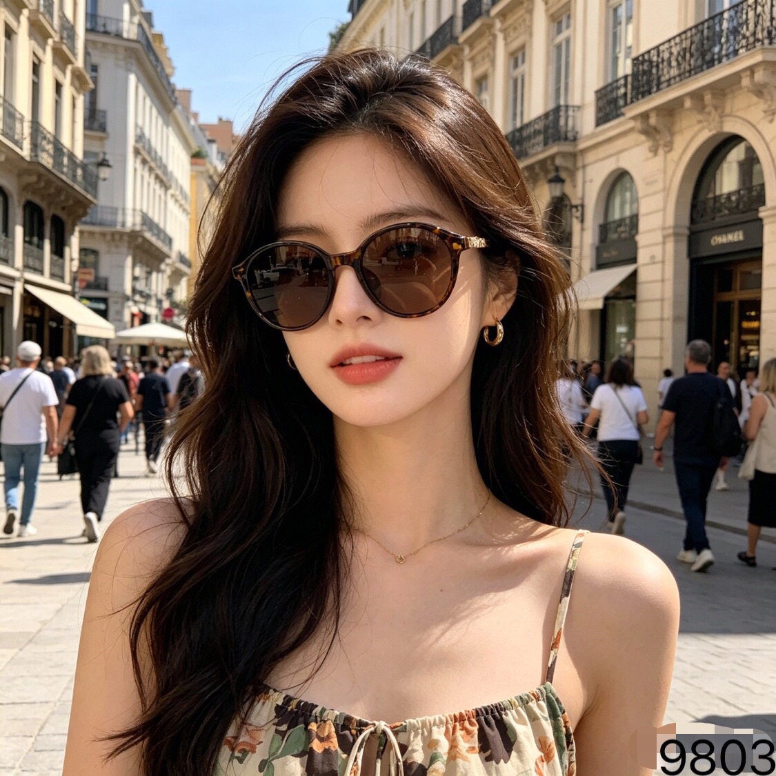 CHANE*复古港风大框猫眼墨镜女高级感适合方圆脸2026新款偏光太阳镜