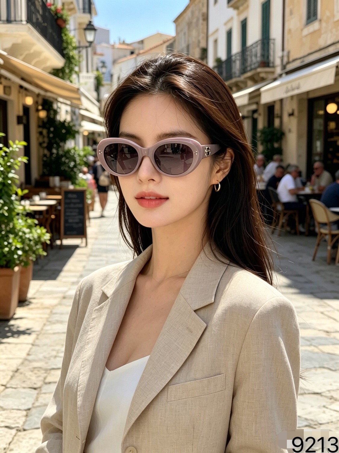 Celin*2026新款复古猫眼窄框墨镜女款潮小脸凹造型气质高级感夏太阳镜