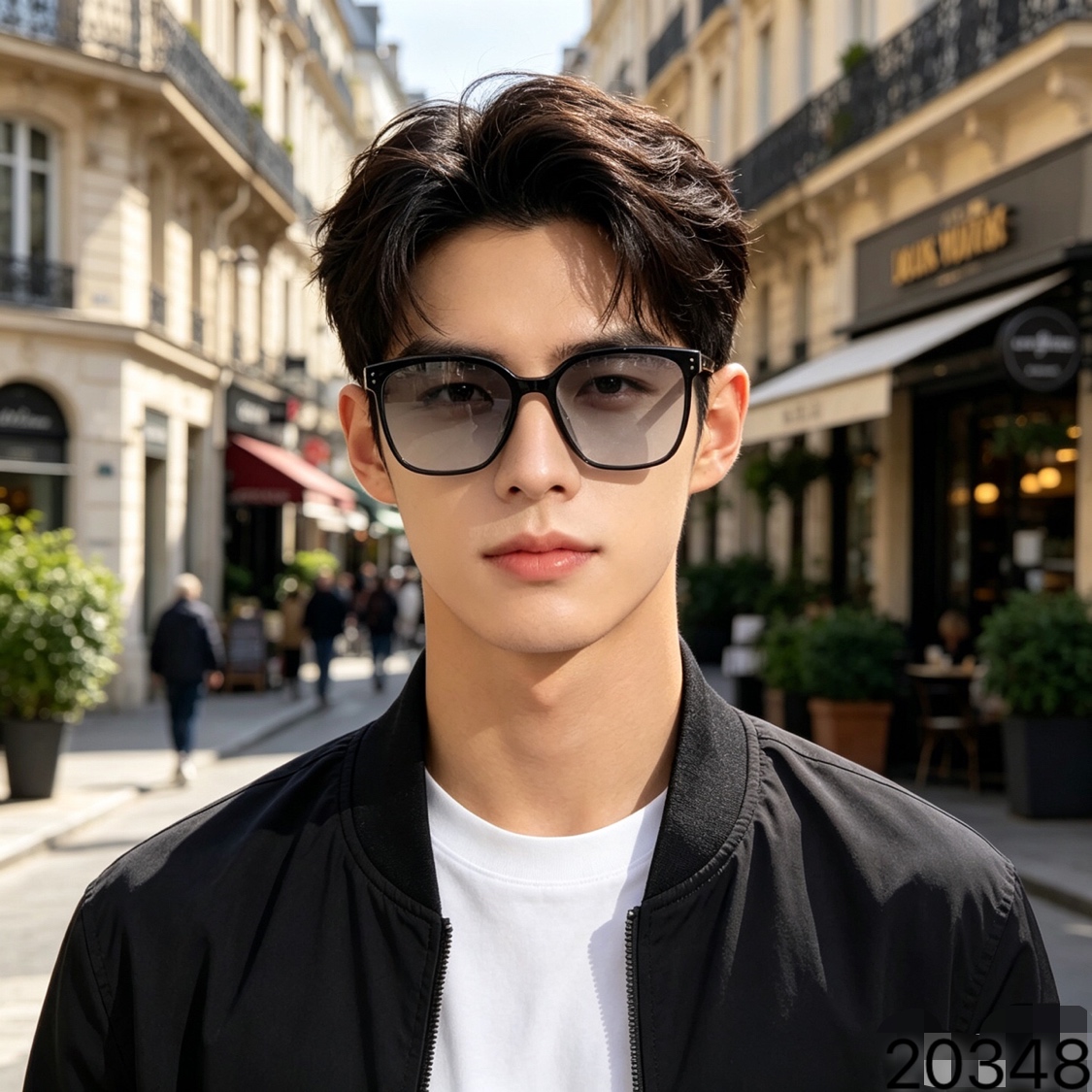 Louis vuitto*网红同款偏光大脸墨镜女韩版复古方框太阳镜男情侣眼镜酷潮