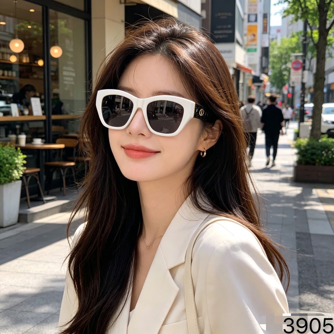 Dio*欧美时髦高级感太阳眼镜网红同款时尚方框太阳镜新款女潮复古墨镜