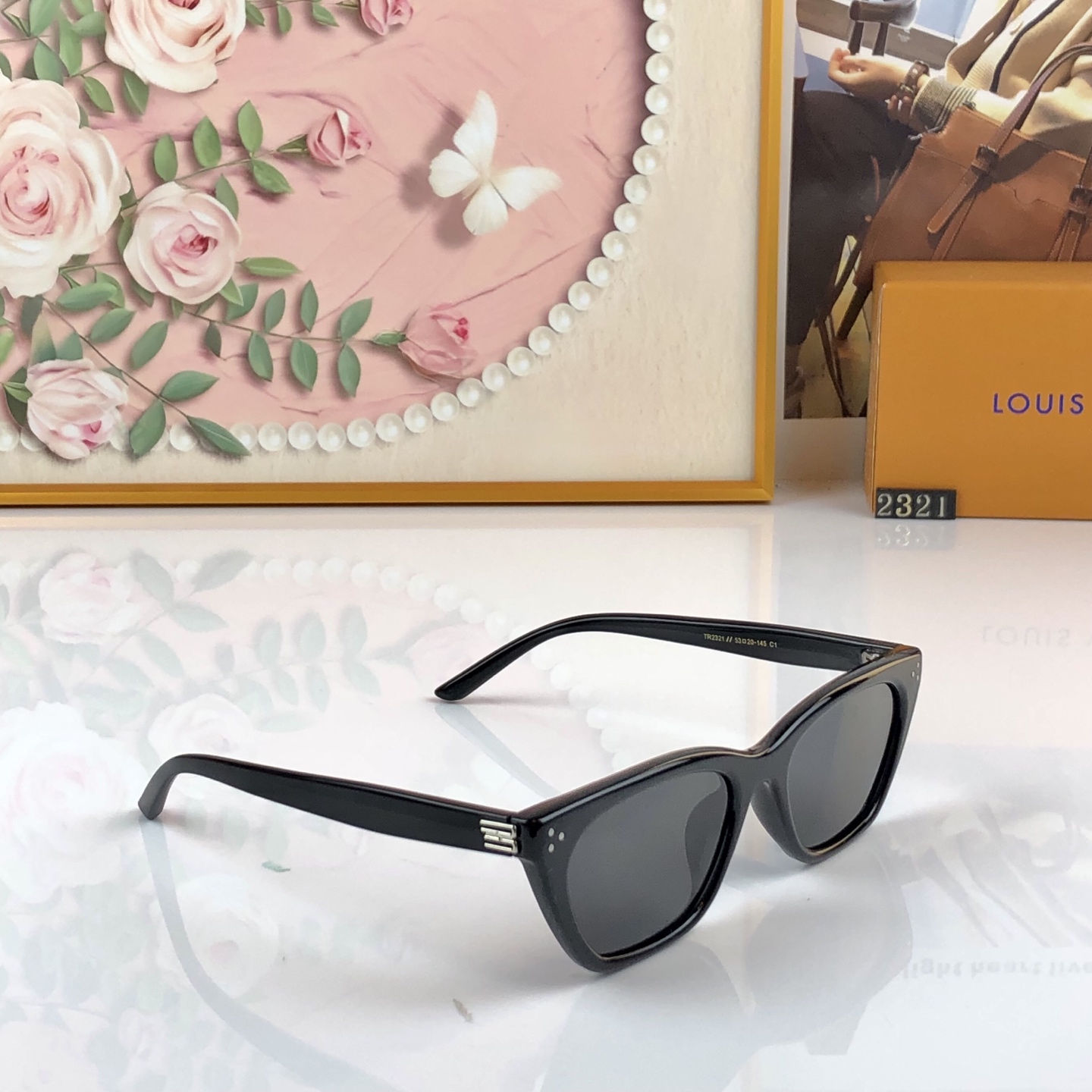 LOUISVUITTO*猫眼墨镜女时尚高级百搭遮阳防晒防紫外线高清太阳镜