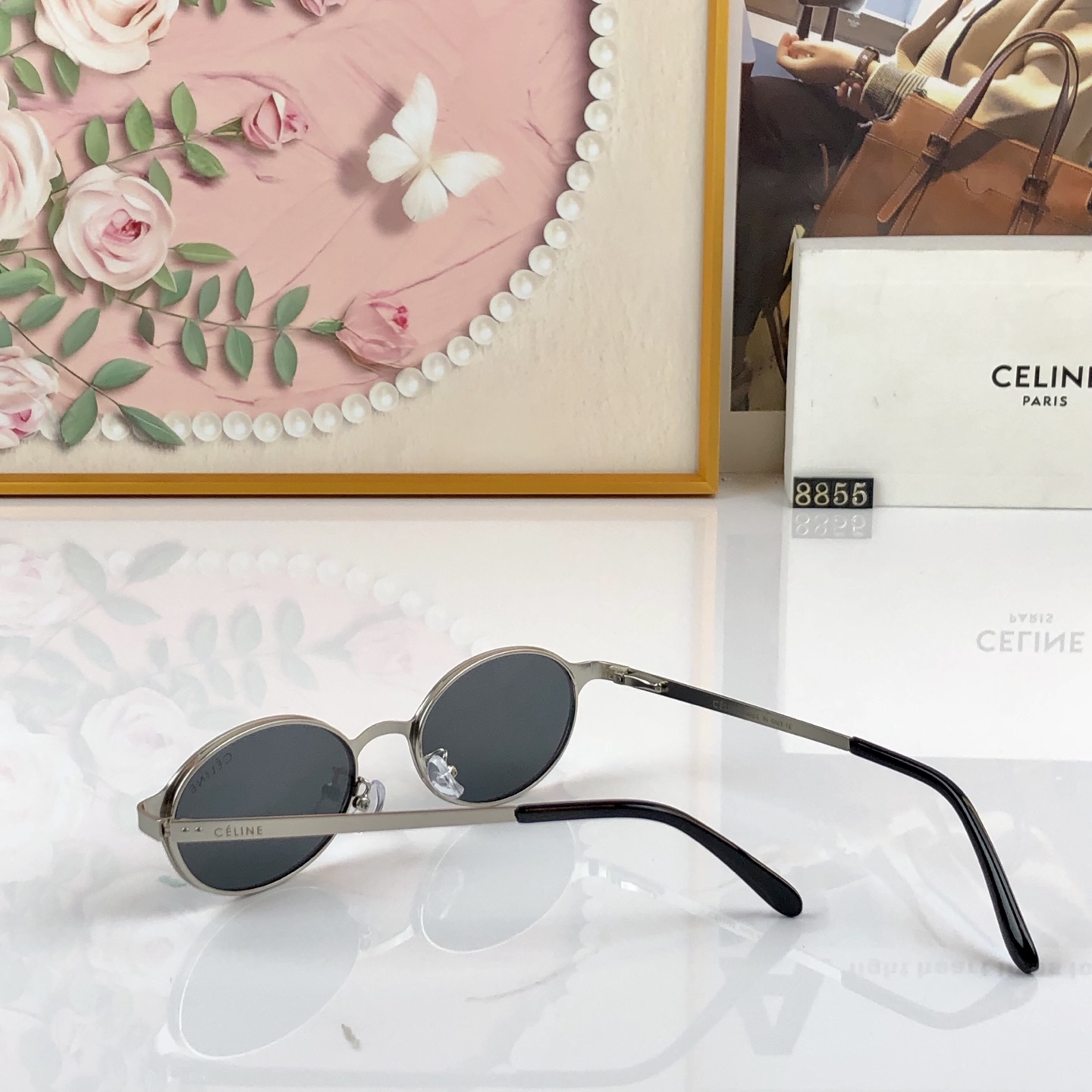 Celin*港风时尚椭圆窄框墨镜女小脸高级感老钱风夏季防晒太阳镜防紫外线