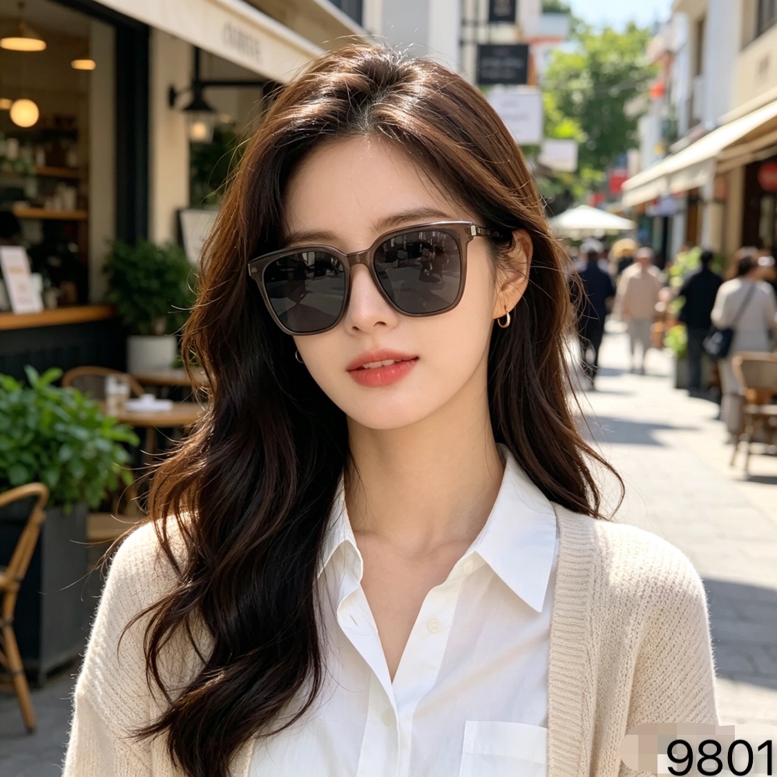 🔥🔥CHANE*方形大框偏光太阳镜潮女网红优雅气质高级感防紫外线墨镜