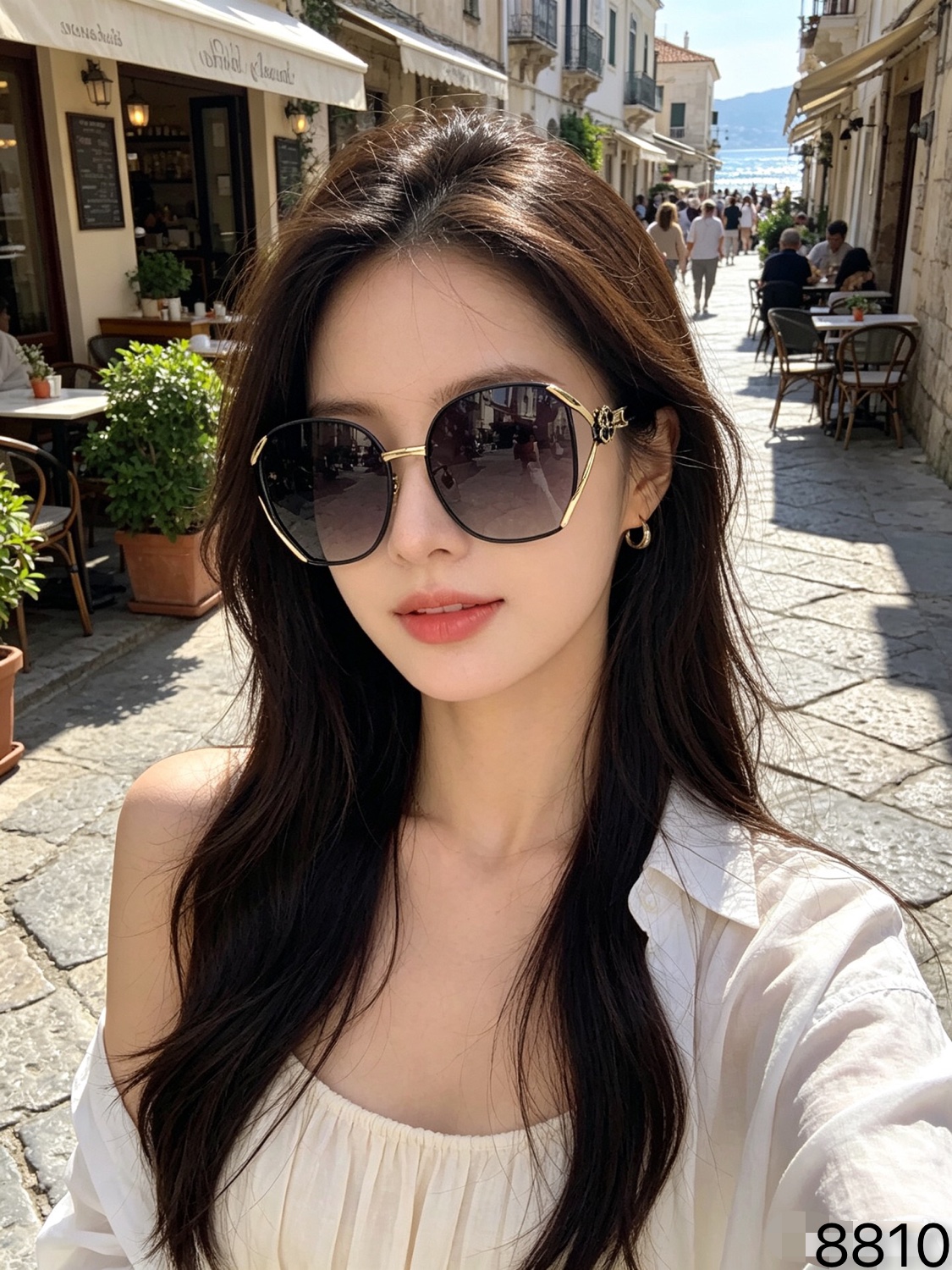 🔥🔥Chane*2026新款潮流时尚防紫外墨镜女 素颜ins显瘦遮阳镜偏光太阳镜