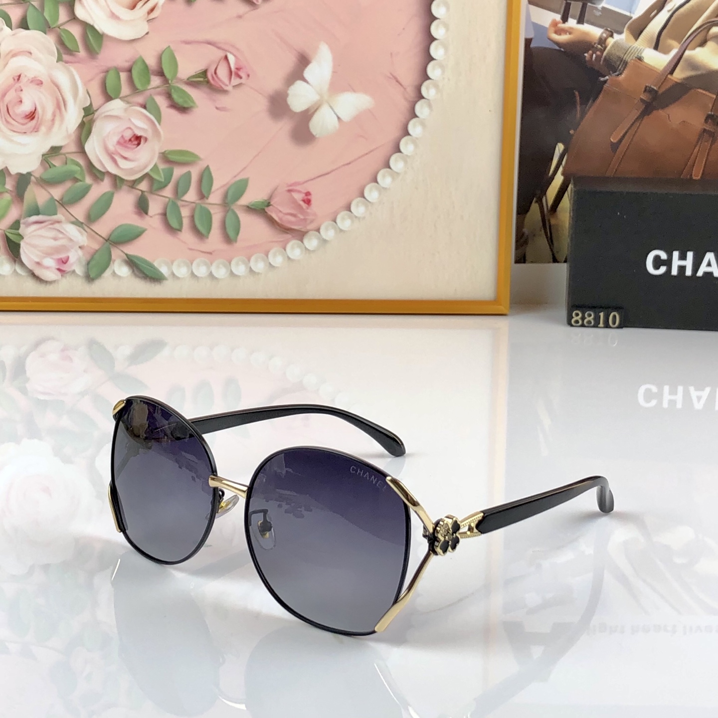 🔥🔥Chane*2026新款潮流时尚防紫外墨镜女 素颜ins显瘦遮阳镜偏光太阳镜