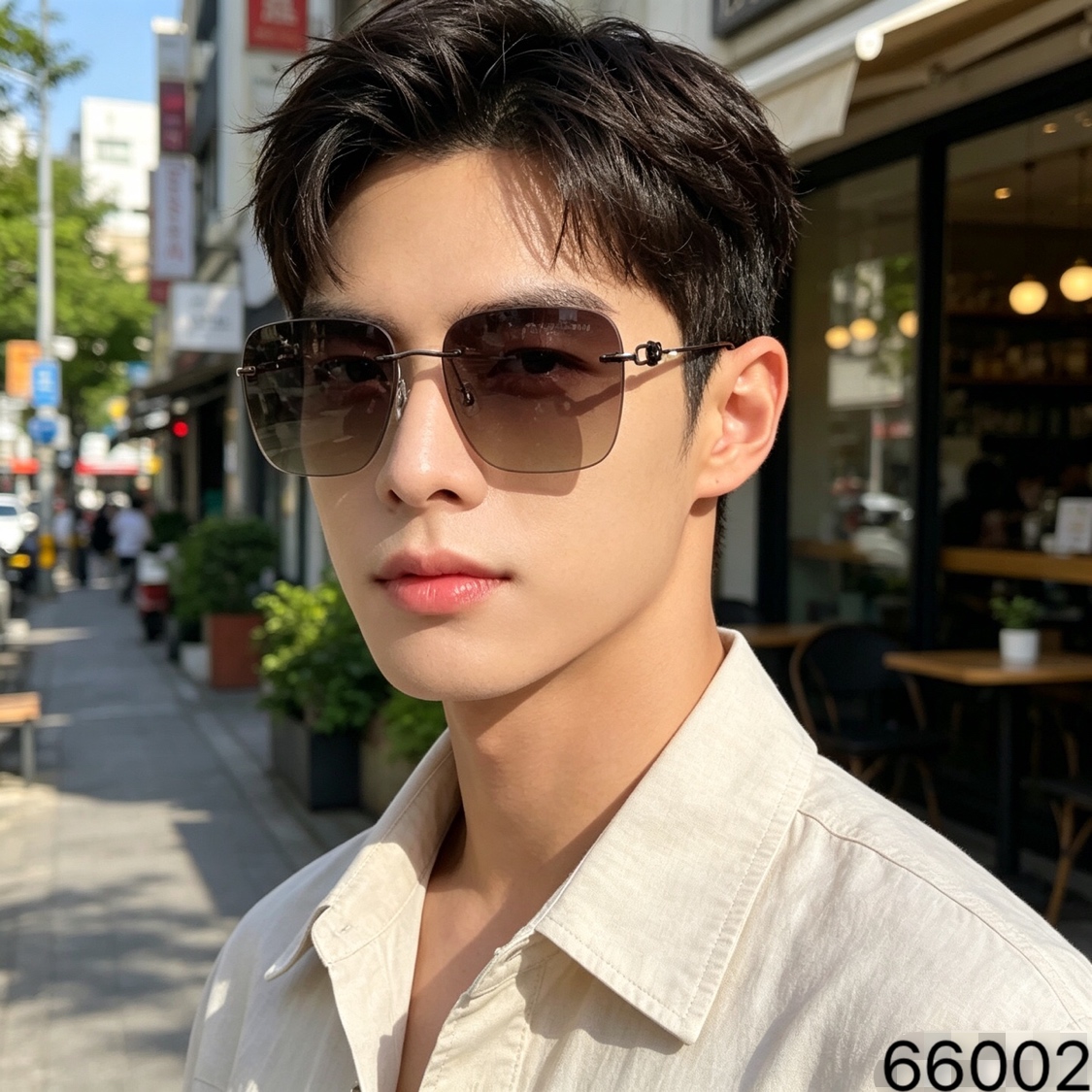 🆕 。Louis vuitto*偏光墨镜新款时尚开车驾驶超轻墨镜高级感无框切边太阳镜