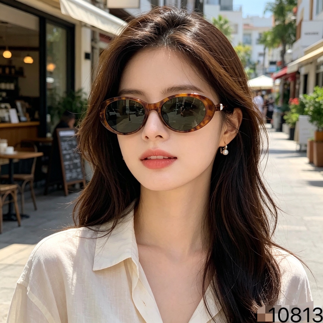 🆕 。Louis vuitto*新款欧美风椭圆框太阳镜夏季遮阳防紫外线防晒墨镜女高级感墨镜