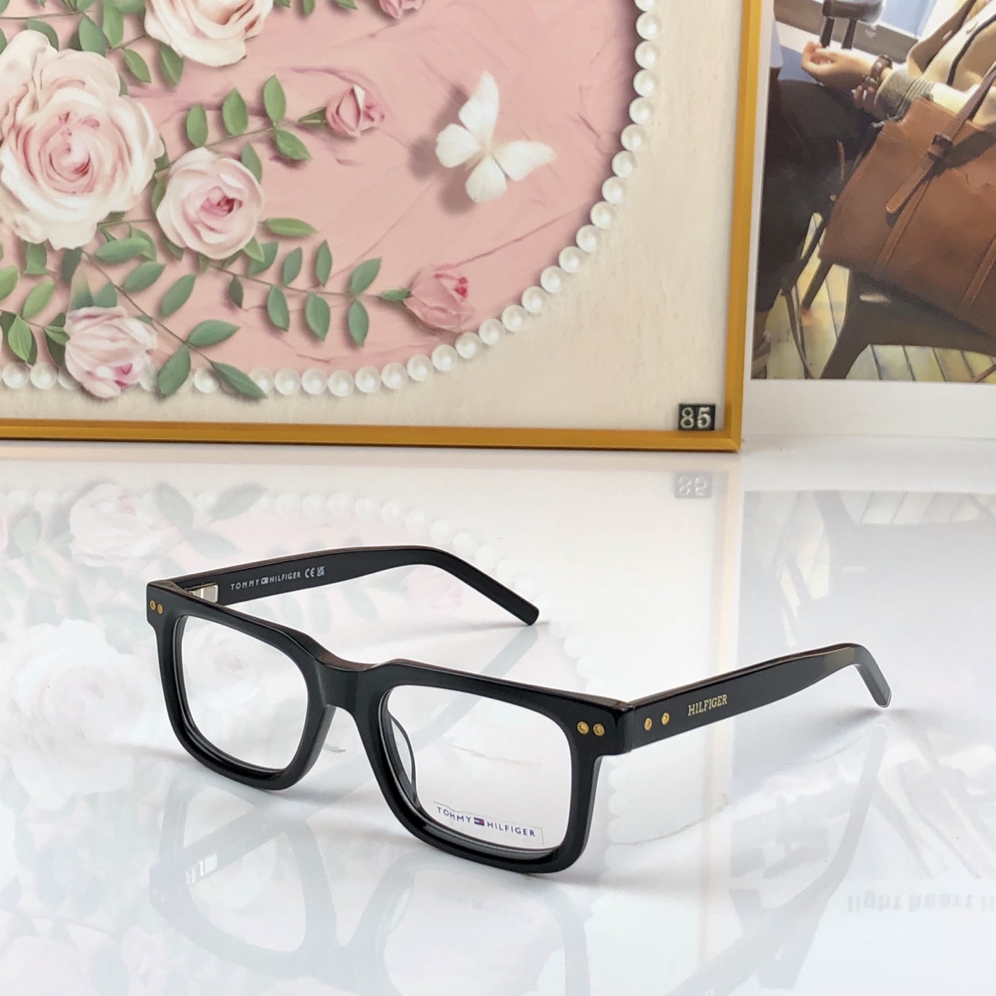 Tommy网红时尚镜框眼镜近视女男可配度数素颜眼镜框网红款大脸圆脸显瘦