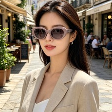 Celin*2026新款复古猫眼窄框墨镜女款潮小脸凹造型气质高级感夏太阳镜 Celin*2026新款复古猫眼窄框墨镜女款潮小脸凹造型气质高级感夏太阳镜