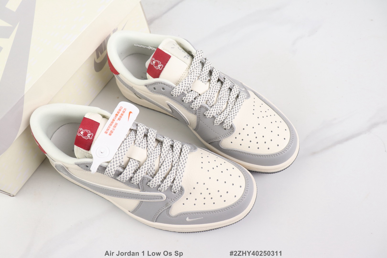 新品速递Air Jordan 1 Low Os Sp Jordan1代低帮板鞋 暴力熊Diy定制款 倒勾限定 牛皮材质 公司级 真标带半码 Size:36-45码1