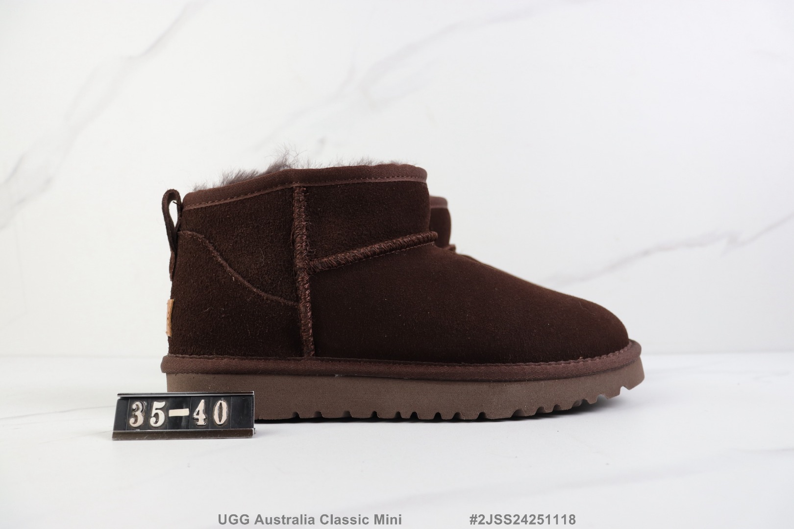 🈴💰P120🔹UGG Australia Classic Mini 周冬雨同款高帮雪地鞋 冬季款加绒保暖 牛皮材质靴鞋 人造短毛绒 尺码见图 #2JSS24251118