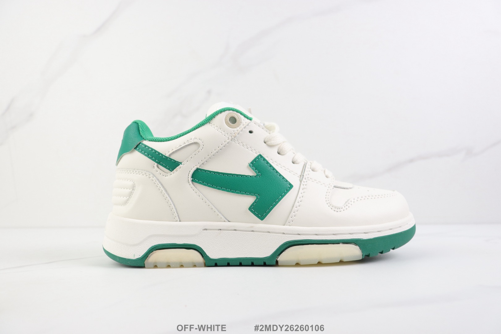 💰P130🔺OFF-WHITE 低帮休闲跑步鞋 高街潮牌 牛皮材质运动鞋 原盒 真标 Size:40-43码                             #2MDY26260106