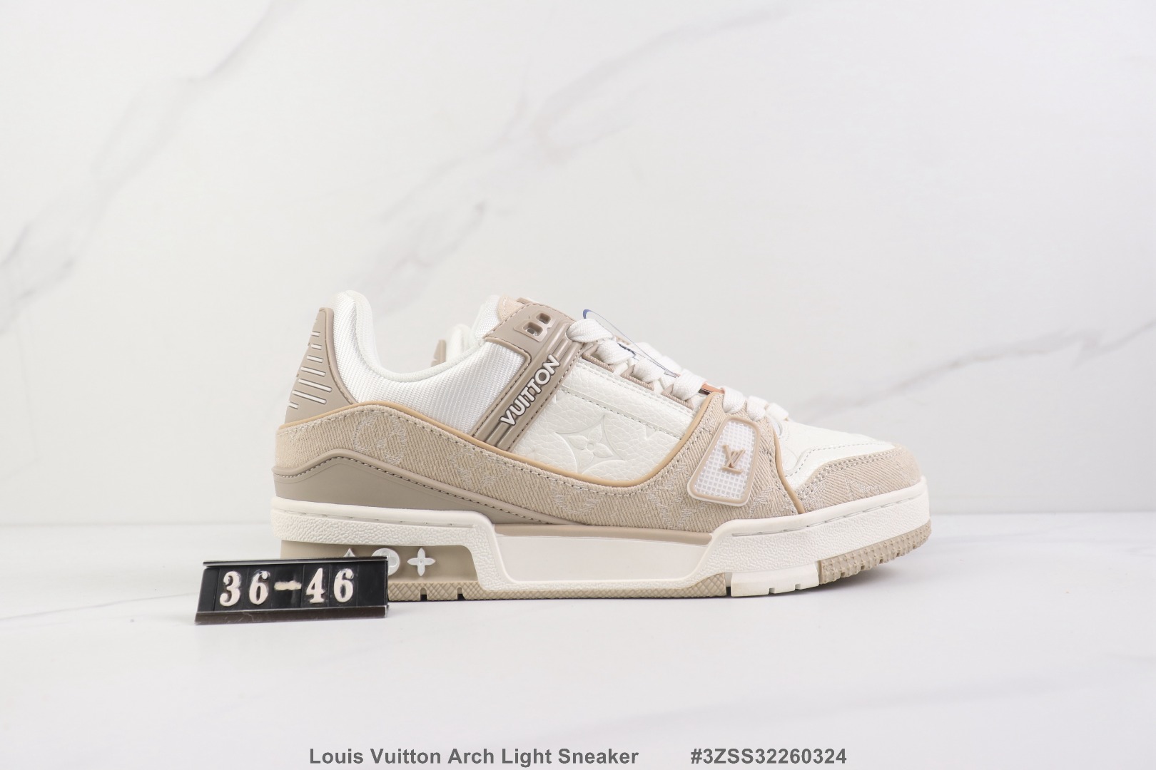 🔺Louis Vuitton Arch Light Sneaker 路易威登低帮休闲鞋 艺术总监 Virgil Abloh 设计的路易威登手写标识则于侧面彰显品牌格调 牛皮材质 空胶鞋 真标 码 #3ZSS32260324