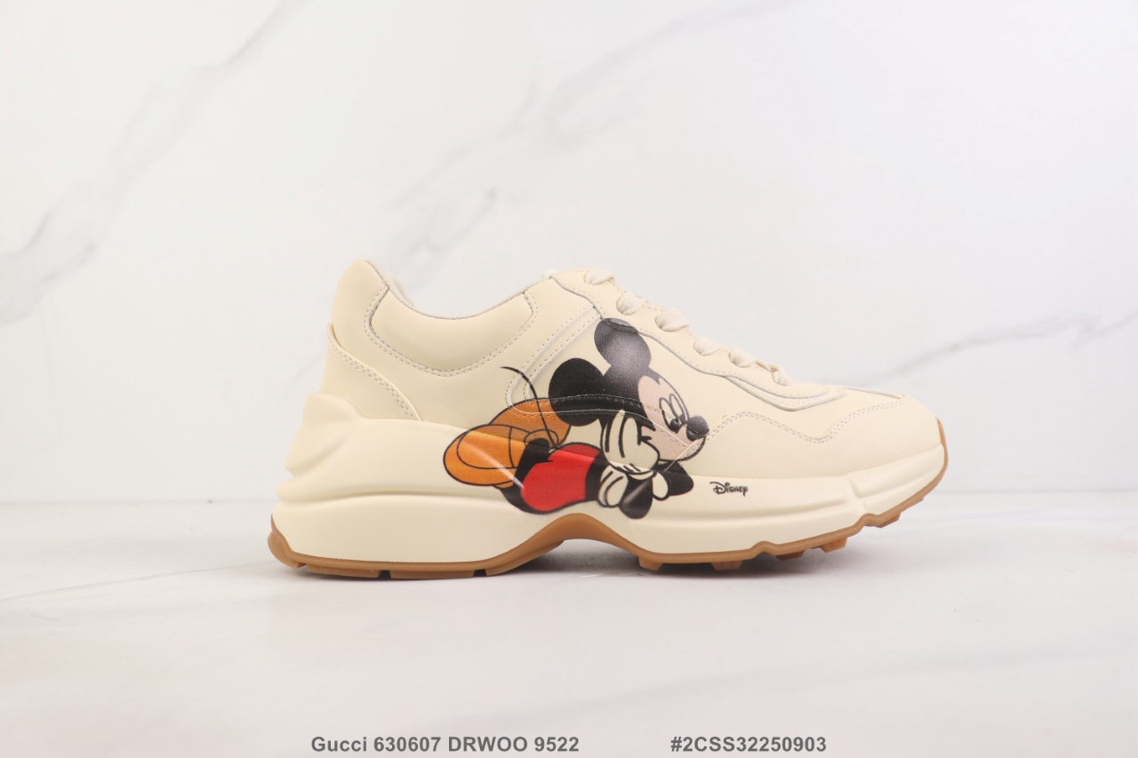 💰P160🔺Gucci 630607 DRWOO 9522 古驰厚底低帮休闲鞋 牛皮材质老爹鞋 公司级 Size:35-44码 #2CSS32250903