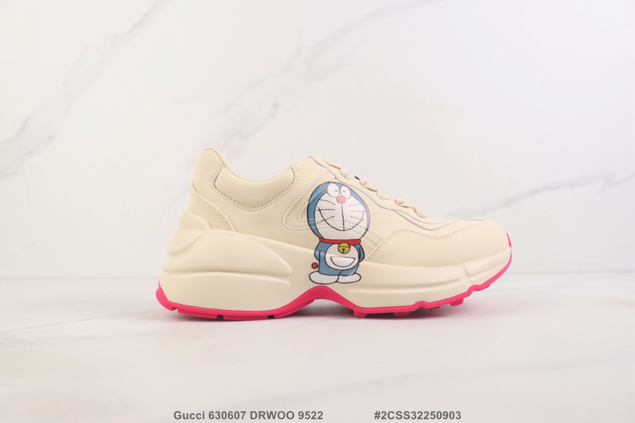 💰P160🔺Gucci 630607 DRWOO 9522 古驰厚底低帮休闲鞋 牛皮材质老爹鞋 公司级 Size:35-44码 #2CSS32250903