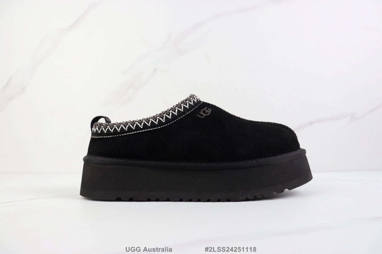 💰P120🔺UGG Australia 冬季款厚底低帮雪地靴 民族风平底 加绒保暖 牛皮材质靴鞋 Size:35-45码 #2LSS24251118