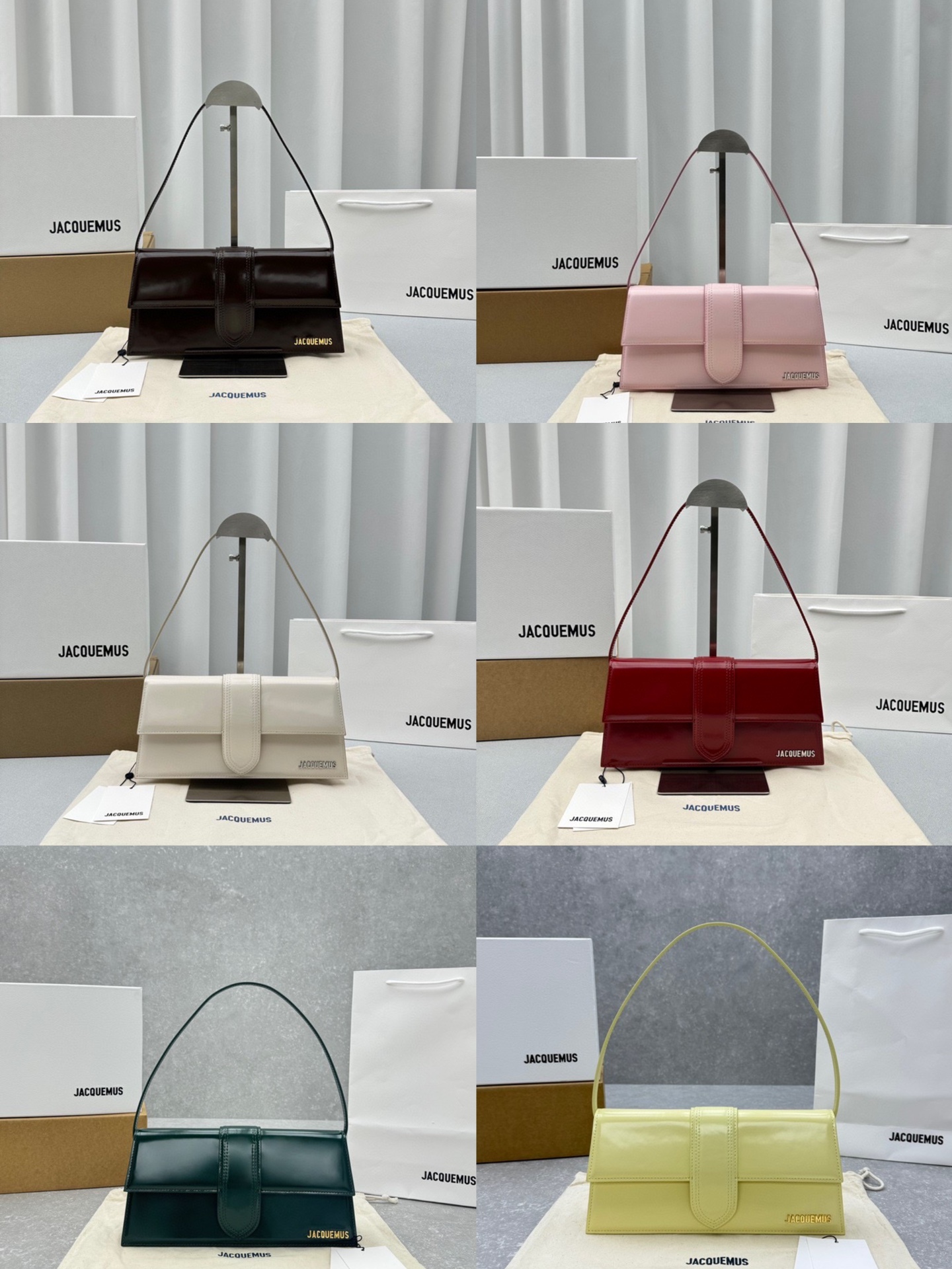 Jacquemus Small amount of 6 colors/new leather open edge beaded cowhide