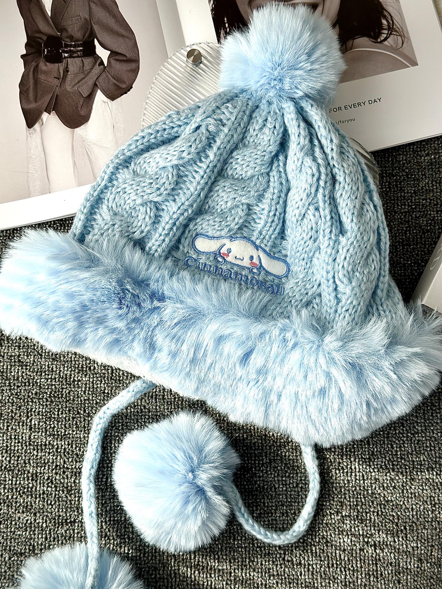 **Blue Cinnamoroll Hooded Winter Garment** - Comprehensive 3