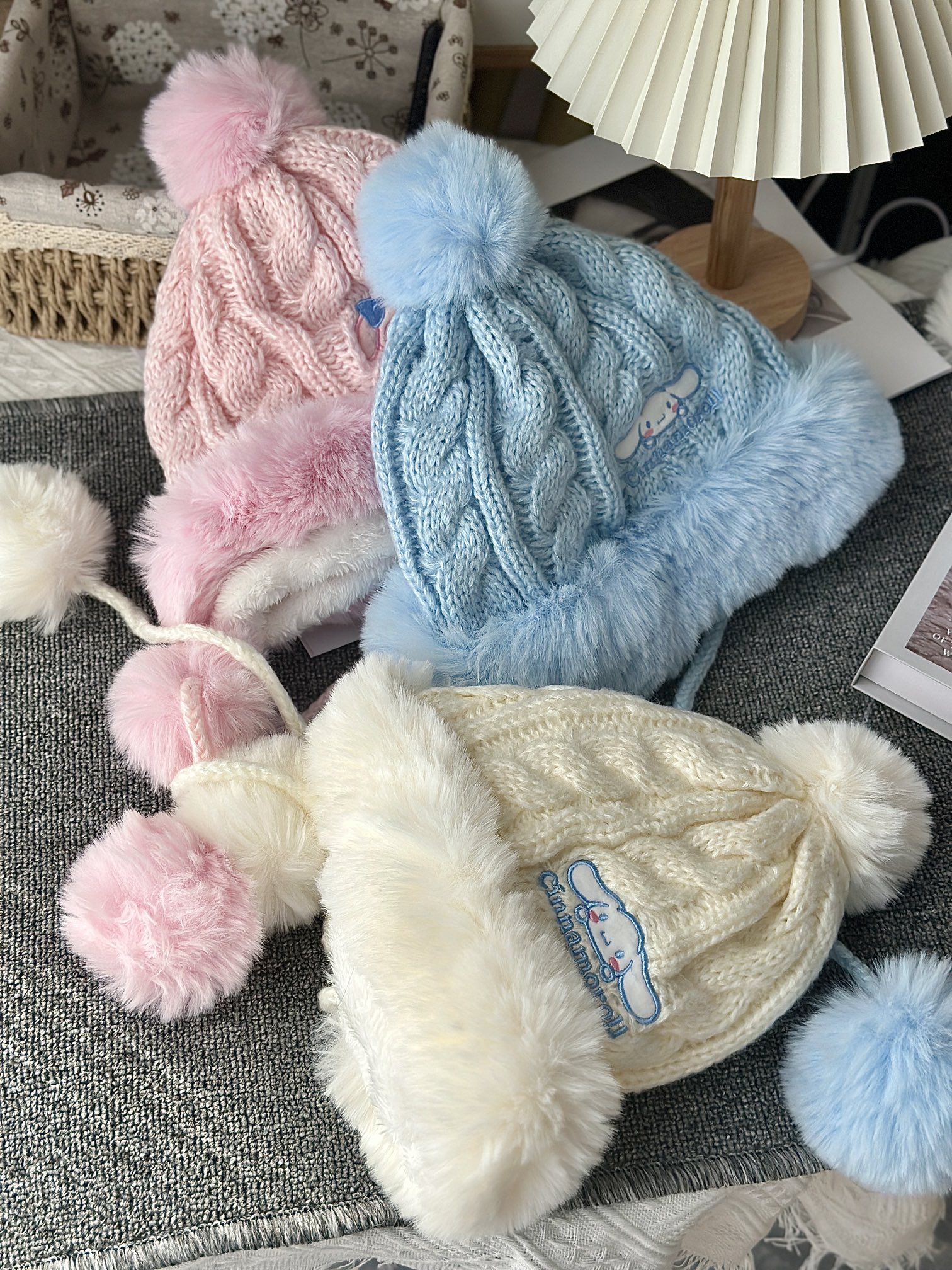 Sanrio Collection Winter Pom-Pom Knit Beanie - Comprehensive 3
