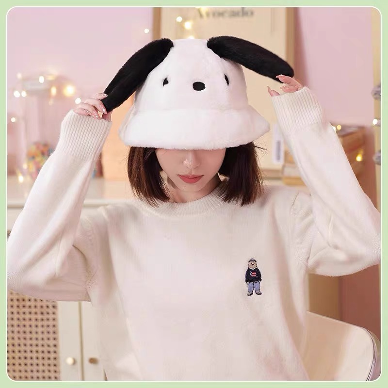 Pochacco character-themed hat featuring oversized dimensional ears - Comprehensive 2