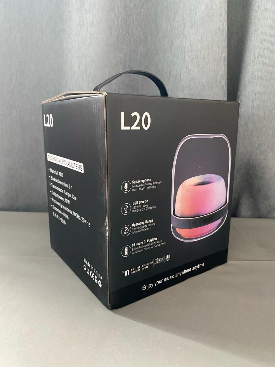 爆款款L20，360度全透明款式 便携式蓝牙音箱 全面屏炫彩小音箱+低音炮 桌面音响 超长续航 2