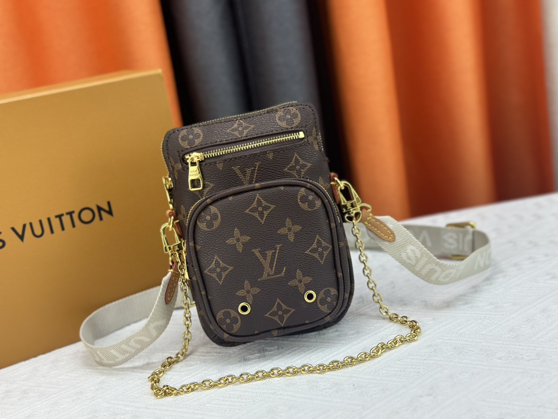 Louis Vuitton LV Utility Phone Pocket Mini Bags Monogram Canvas Chains M80746