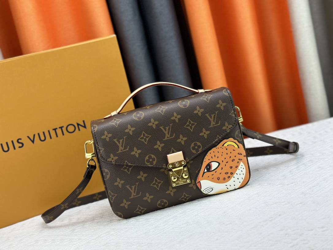 Groothandel replica
 Louis Vuitton LV Pochette MeTis Tassen handtassen Monogram Canvas Koeienhuid M47203